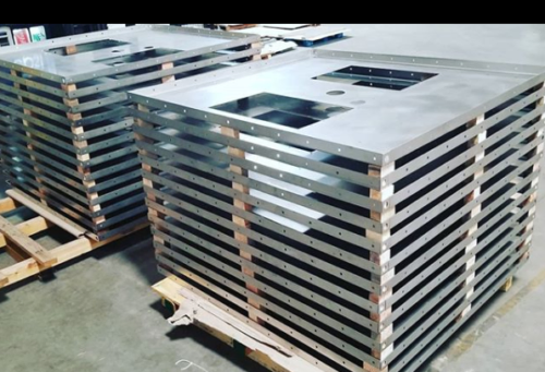 Stacks of Stainless Panels for Sheet Metal Machining